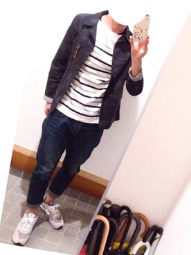 「SHIPS（シップス）のアイテム（ブルゾン）」を使った、まっちゃさん（メンズ・175cm）の春コーディネート
