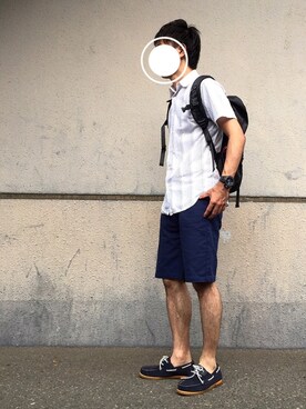 「マリンコーデ」｜「アイテム（アナログ腕時計）」を使った、まっちゃさん（メンズ・175cm）の夏コーディネート