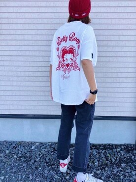 「FIG&VIPER（フィグアンドバイパー）のアイテム（帽子）」を使った、Riseiさん（レディース・172cm）の春コーディネート