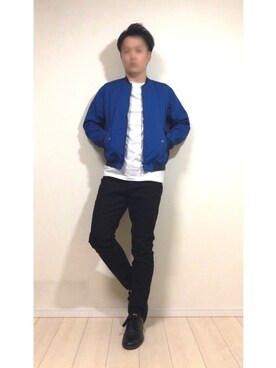 「BEAMS LIGHTS（ビームスライツ）のアイテム（ブルゾン）」を使った、スピさん（メンズ・175cm）の春コーディネート
