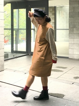 「スウェットワンピース」｜nah.oさん（レディース・152cm）の秋コーディネート