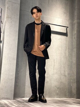 「クルニ」｜「アイテム（ジャケット/アウター）」を使った、竹内 孜介さん（メンズ・172cm）の秋コーディネート