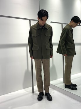 「STUDIOUS（ステュディオス）のアイテム（ブルゾン）」を使った、竹内 孜介さん（メンズ・172cm）の秋コーディネート