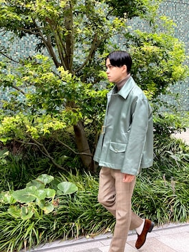 「CULLNI（クルニ）のアイテム（その他アウター）」を使った、竹内 孜介さん（メンズ・172cm）の秋コーディネート