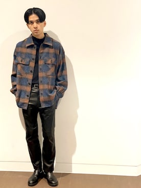 「SHAREEF（シャリーフ）のアイテム」を使った、竹内 孜介さん（メンズ・172cm）の秋コーディネート