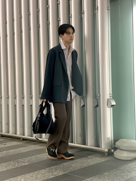 「soe（ソーイ）のアイテム（ジャケット/アウター）」を使った、竹内 孜介さん（メンズ・172cm）の冬コーディネート
