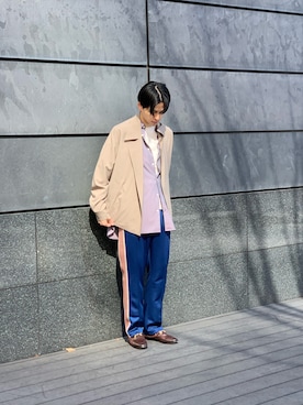 「STUDIOUS（ステュディオス）のアイテム（ジャケット/アウター）」を使った、竹内 孜介さん（メンズ・172cm）の冬コーディネート