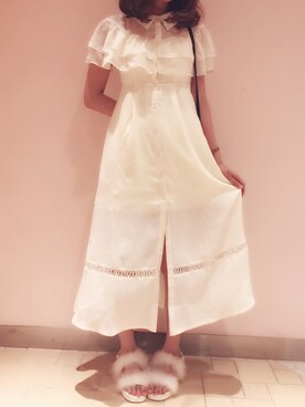 「Crayme,（クレイミー）のアイテム（シャツワンピース）」を使った、acolinさん（レディース・163cm）の夏コーディネート