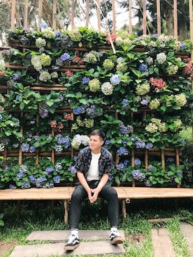 「PULL&BEAR（プルアンドベア）のアイテム（シャツ/ブラウス）」を使った、Evanさん（メンズ・178cm）の夏コーディネート