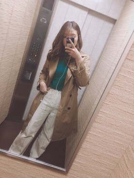 「SEVENDAYS=SUNDAY（セブンデイズサンデイ）のアイテム（トレンチコート）」を使った、パンプキンさん（レディース・171cm）の春コーディネート
