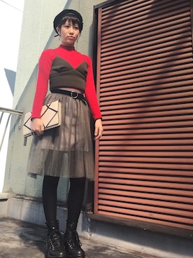 「FIG&VIPER（フィグアンドバイパー）のアイテム（ブーツ）」を使った、channieさん（レディース・161cm）の春コーディネート