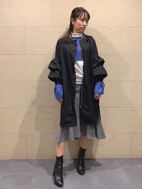 「YEVS（イーブス）のアイテム（アクセサリー）」を使った、channieさん（レディース・161cm）の秋コーディネート
