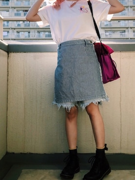 「Jeffrey Campbell（ジェフリーキャンベル）のアイテム（レッグウェア）」を使った、千鶴さん（レディース・155cm）の春コーディネート