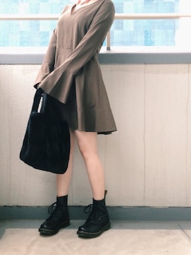 「DRWCYS（ドロシーズ）のアイテム（ワンピース/ドレス）」を使った、千鶴さん（レディース・155cm）の秋コーディネート