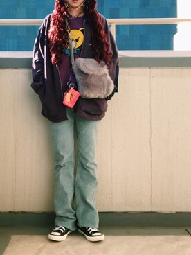「BEN DAVIS（ベンデイビス）のアイテム（ジャケット/アウター）」を使った、千鶴さん（レディース・155cm）の秋コーディネート