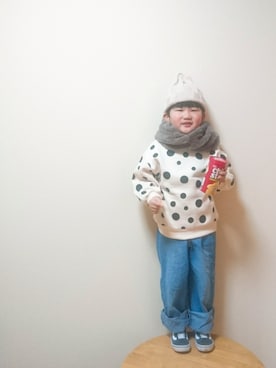 「オールドスクール」｜「アイテム（福袋/福箱）」を使った、KODAIさん（キッズ・110cm）の冬コーディネート