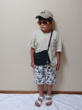 「Right-on（ライトオン）のアイテム（シューズ）」を使った、KODAIさん（キッズ・125cm）の夏コーディネート