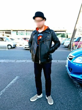 「アイテム（スリッポン、その他）」を使った、カホンさん（メンズ・169cm）の冬コーディネート