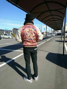 「テーラー東洋」｜「アイテム（ジャケット/アウター）」を使った、カホンさん（メンズ・169cm）の冬コーディネート