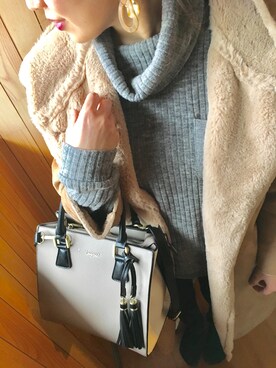 「URBAN RESEARCH（アーバンリサーチ）のアイテム（ムートンコート）」を使った、あーちむ☻さん（レディース・158cm）の冬コーディネート