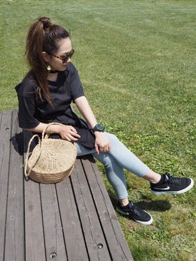 「EMODA（エモダ）のアイテム（チョーカー）」を使った、あーちむ☻さん（レディース・158cm）の春コーディネート