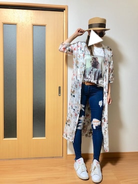 「NET（ネット）のアイテム（パンツ）」を使った、あーちむ☻さん（レディース・158cm）の夏コーディネート