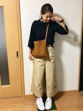 「スタンスミス」｜あーちむ☻さん（レディース・158cm）の秋コーディネート