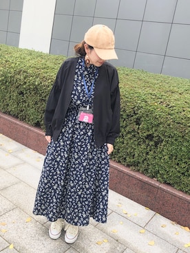 「chocol raffine robe（ショコラフィネローブ）のアイテム（シャツワンピース）」を使った、あーちむ☻さん（レディース・158cm）の春コーディネート