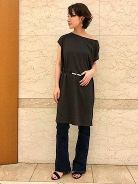 「Noble（ノーブル）のアイテム（Tシャツ/カットソー）」を使った、ikumiさん（レディース・158cm）の夏コーディネート