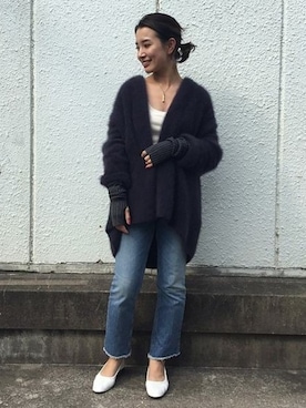 「アイテム（その他小物）」を使った、ikumiさん（レディース・158cm）の秋コーディネート