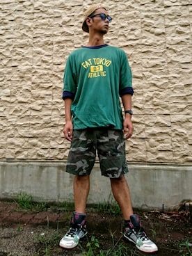 「Champion（チャンピオン）のアイテム（ハンチング/ベレー帽）」を使った、Gottanyさん（メンズ・177cm）の秋コーディネート