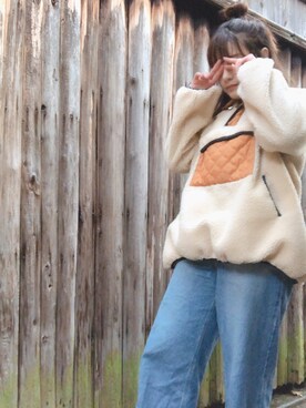 「haco!（ハコ）のアイテム（その他アウター）」を使った、kahoさん（レディース・156cm）の冬コーディネート