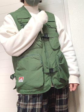 「BEN DAVIS（ベンデイビス）のアイテム（ジャケット/アウター）」を使った、kahoさん（レディース・156cm）の冬コーディネート