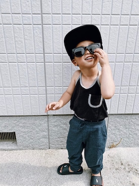 「COMME CA DU MODE（コムサデモード）のアイテム（タンクトップ）」を使った、𝐔さん（レディース・158cm）の夏コーディネート