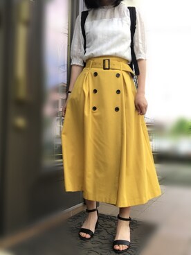 ひろたん使用「INGNI（トレンチスカート -2018SS-）」的時尚穿搭
