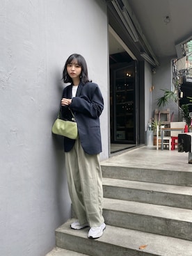 「西裝外套」｜「アイテム（アクセサリー）」を使った、Josieさん（レディース・171cm）の春コーディネート