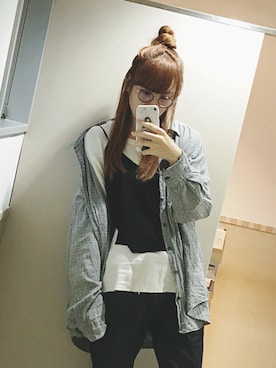 「古着好きな人と繋がりたい」｜「アイテム（キャミソール）」を使った、ゆうほさん（レディース・170cm）の冬コーディネート