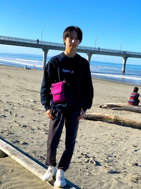 「Yeezy（イージー）のアイテム（パンツ）」を使った、Kötäröさん（メンズ・168cm）の秋コーディネート