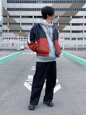 「PENDLETON（ペンドルトン）のアイテム（パーカー）」を使った、MIKIさん（メンズ・167cm）の冬コーディネート