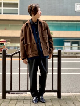 「アイテム（ブルゾン）」を使った、MIKIさん（メンズ・167cm・30代）の秋コーディネート