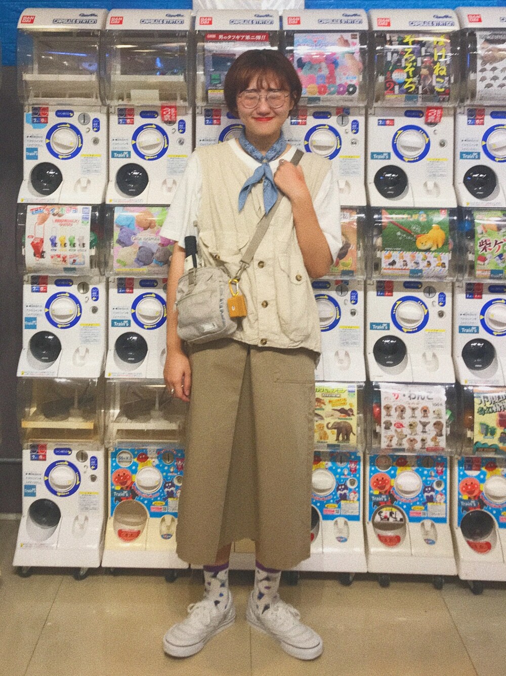 「opoismのアイテム（その他アウター、ベージュ系）」を使った、Yi Yong Wangさん（レディース・168cm）の夏コーディネートの1枚目の写真