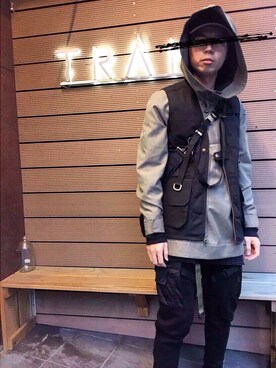 「5.11のアイテム」を使った、羅傑元さん（メンズ・174cm）の春コーディネート