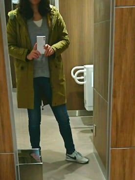 「note et silence （ノートエシロンス）のアイテム（モッズコート）」を使った、おけいさん（レディース・173cm）の冬コーディネート