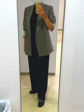 「RECTO.（レクト）のアイテム（ジャケット/アウター）」を使った、おけいさん（レディース・173cm）の秋コーディネート