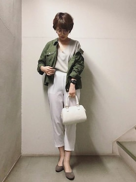 「ポインテッドトゥパンプス」｜神戸レタスさん（レディース・169cm）の春コーディネート
