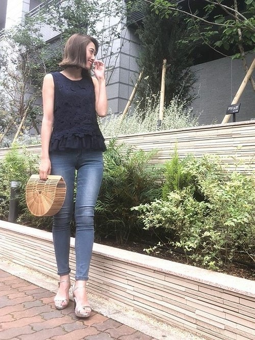 KOBE LETTUCE�{���_�˃��^�X����̃^���N�g�b�v�u�J�b�g���[�N���[�X�����`���[���m�[�X���[�u�g�b�v�X/���f�B�[�X[C3296]�_�˃��^�X�iKOBE LETTUCE�b�R�E�x���^�X�j�v���g�����R�[�f�B�l�[�g