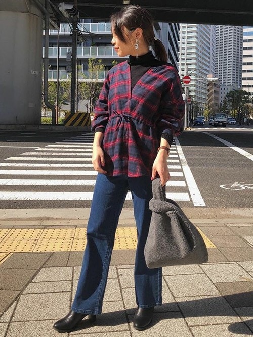 ＊LEONARD ＊紫 タートルネック 長袖トップス LEONARD ＊紫 タートルネック 長袖トップス