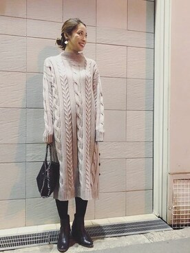 「KOBE LETTUCE」｜「アイテム（ブーティ）」を使った、神戸レタスさん（レディース・158cm）の秋コーディネート