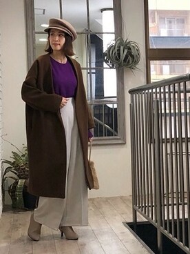 「KOBE LETTUCE（コウベレタス）のアイテム（その他アウター）」を使った、神戸レタスさん（レディース・157cm）の秋コーディネート