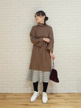 神戸レタスさん（レディース・161cm）の冬コーディネート